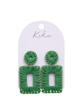 KiKi Green Rectangles Earrings