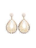 KiKi White Teardrop Weaves Earrings