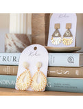KiKi White Teardrop Weaves Earrings