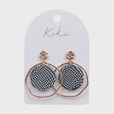 Kiki Earrings - Monochrome Clay Hoops