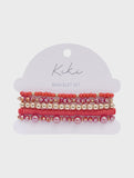 Kiki Bracelet Set - Crimson Dream
