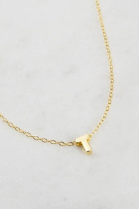 Zafino Letter Necklace - T