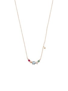 Tiger Tree Necklace - Water Crystal Rose Gold