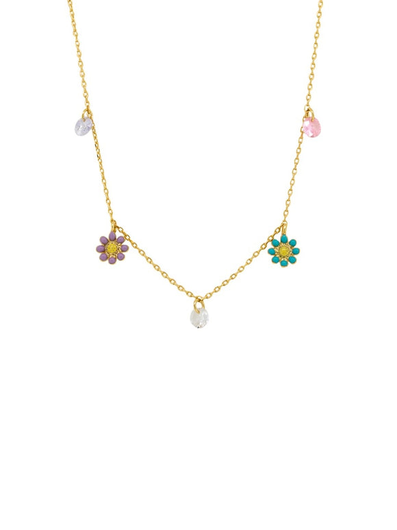 Necklace - Petite Daisy Gold