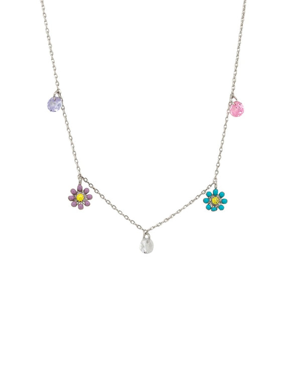 Necklace - Petite Daisy Silver