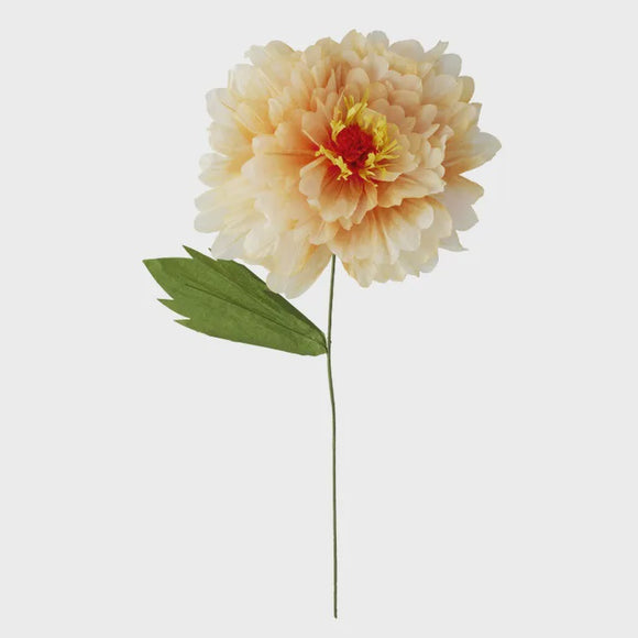 Dahlia Paper Flower 40x70cm Yellow