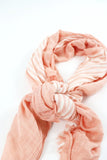 Pink Stripe Cotton Sarong Scarf
