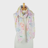 Rainbow Watercolour Leaf Scarf