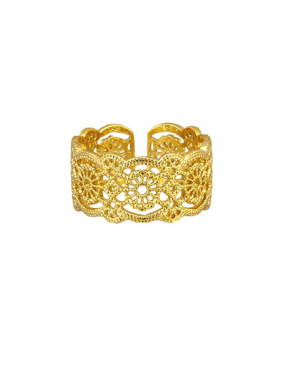 Ring - Filigree Cuff Gold