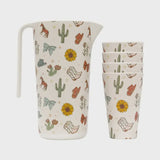Saddle & Bloom Bamboo Melamine Cup & Jug Set