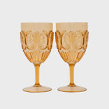 Saddle & Bloom Set Of 2 Outdoor Wine Glasses