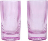 Glassware - The Stella highball Glass Set of 2 - Lilac