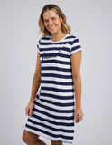 Foxwood Signature  Stripe Tee Dress - Navy