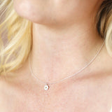 Necklace - Sterling Silver Enamel Daisy Pendant