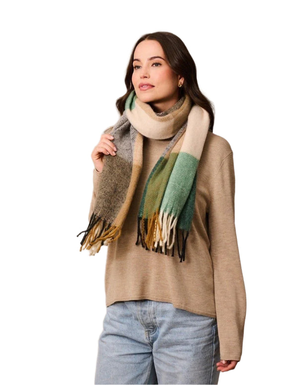 Tiger Tree Scarf - Green Megeve