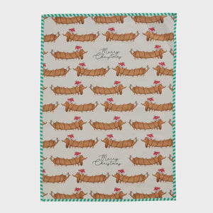 Sausage Dog Cotton Tea Towel 50x70cm