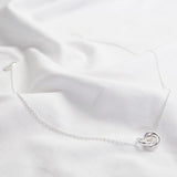 Triple Linked Ring Pendant Necklace in Silver