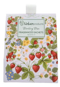 Strawberry Field Scented Sachet 4pk - Rambling Rose