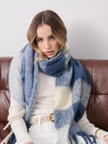 Wendy Checkered Fluffy Scarf