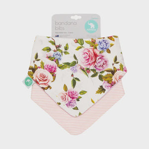 All4Ella Reversible Bandana Bibs 2pk - Rose