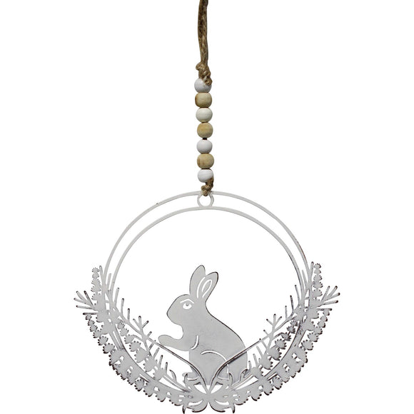 Metal Rabbit / Botanical Wreath