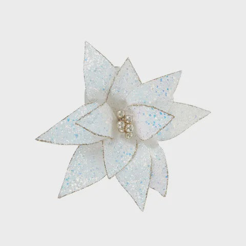 Glitter Flower - Fab Silver