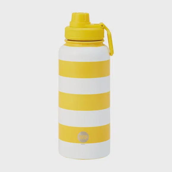Watermate Stainless Drink Bottle - Yellow Stripe 950ml