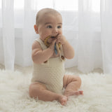 Silicone Beechwood Teether - Elephant Steel Blue