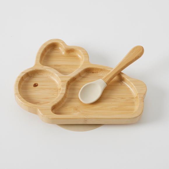 Bamboo Plate & Spoon Set - Belle