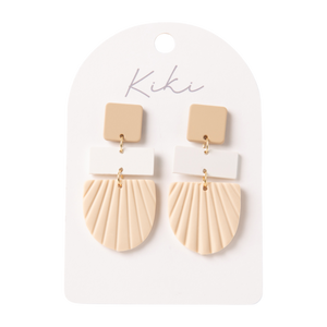 KiKi Earrings - Beige Square