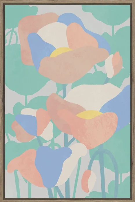 Framed Art 60 x 90cm - Artsy Blooms Multicolour 2