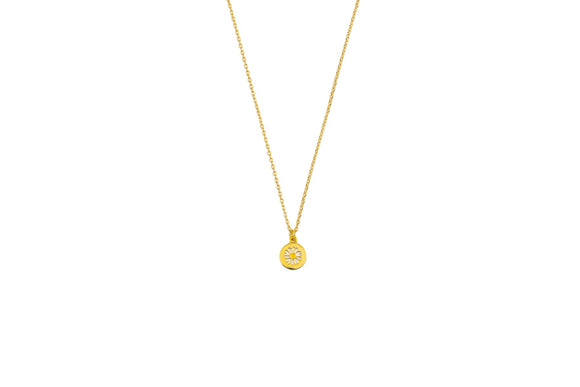 Necklace - Daisy Disc Gold