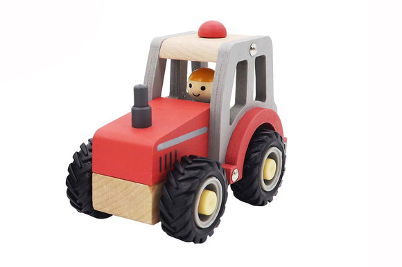 Wooden Vehicle - Tractor Red Calm & Breezy