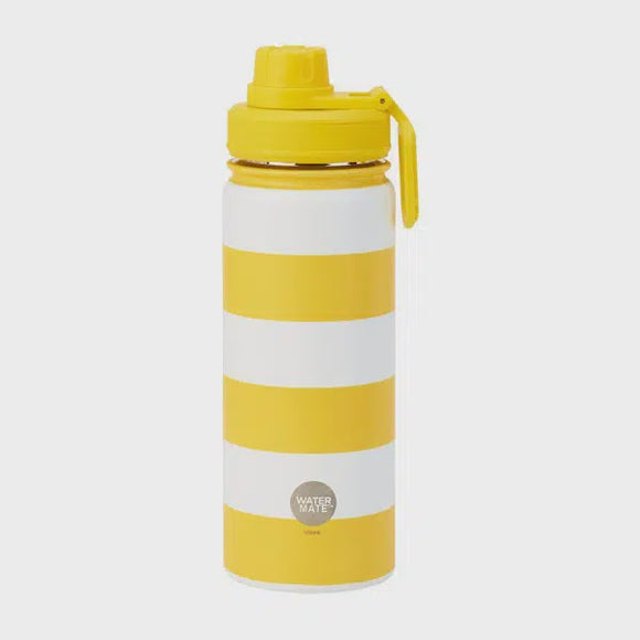 Watermate Stainless Drink Bottle - Yellow Stripe 550ml
