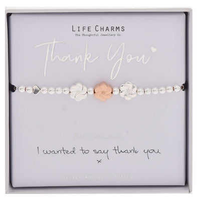 Life Charms Bracelet - Thank You