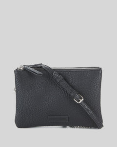 Urban Status Emma Double Zip Crossbody Bag - Black