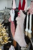 Christmas Stocking - Blush with Fur