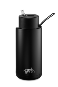 Frank Green - Ceramic Reusable Bottle Straw Lid 34oz Midnight