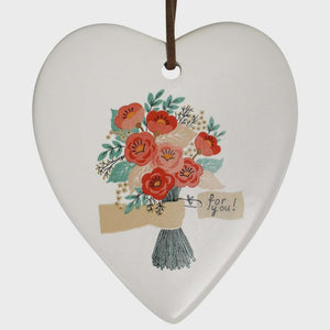 Hanging Heart - Flower Bunch