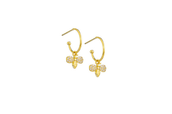 Earrings - Gold Free Bee