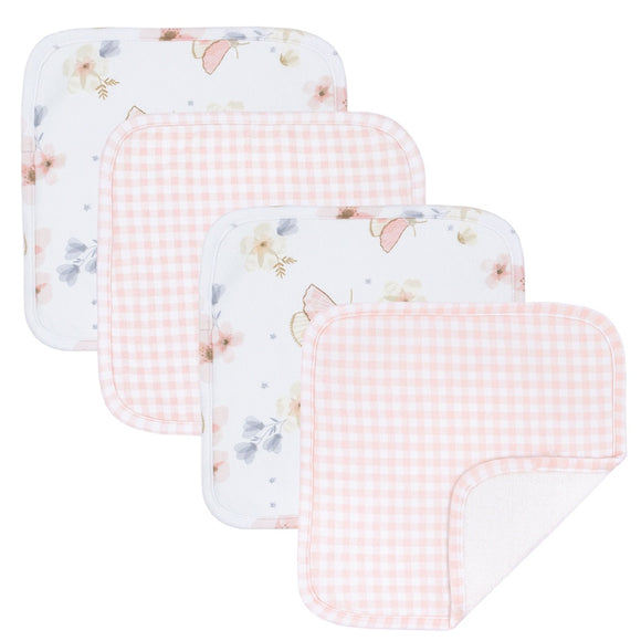 Wash Cloth 4 Pack - Butterfly Garden