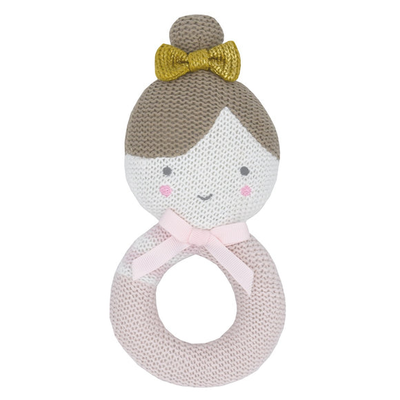 Knitted Rattle - Sophia the Ballerina