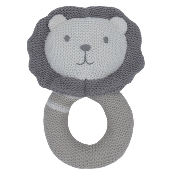 Knitted Hand Rattle - Austin the Lion