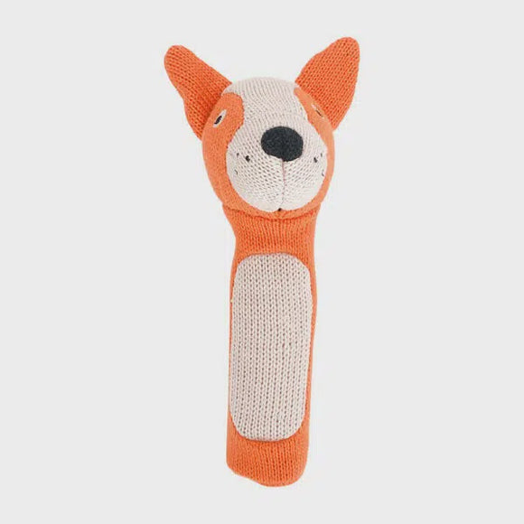 Knitted Hand Rattle - Dingo