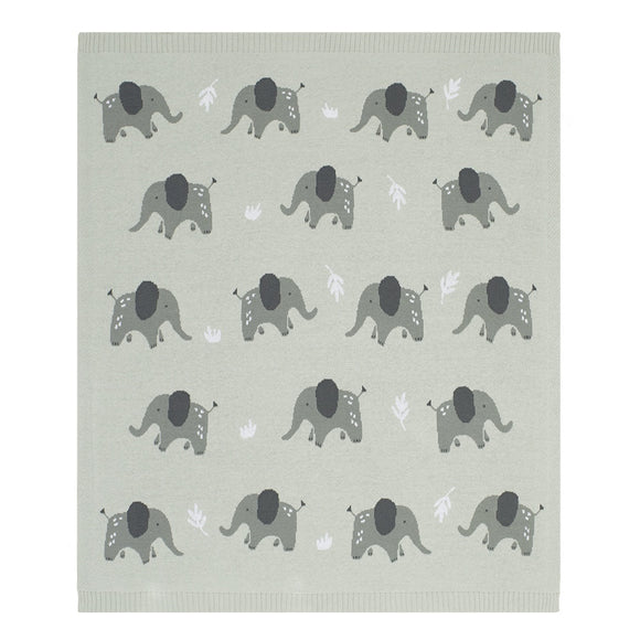 Whimsical Baby Blanket - Elephant Grey