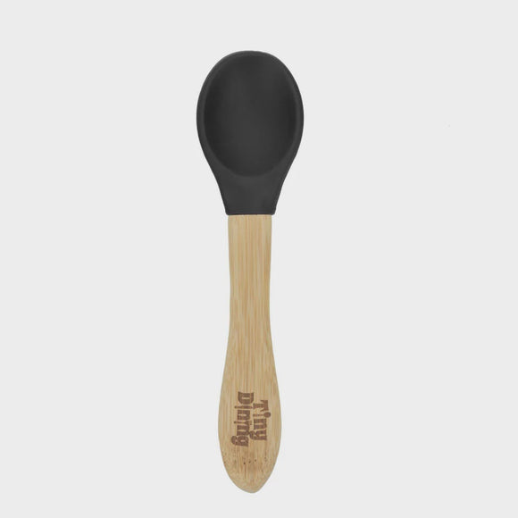 Children's Bamboo / Silicone Spoon - Black