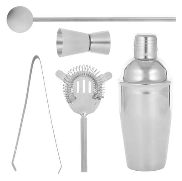 5-Piece Boothby Stainless Steel Cocktail Set - Silver