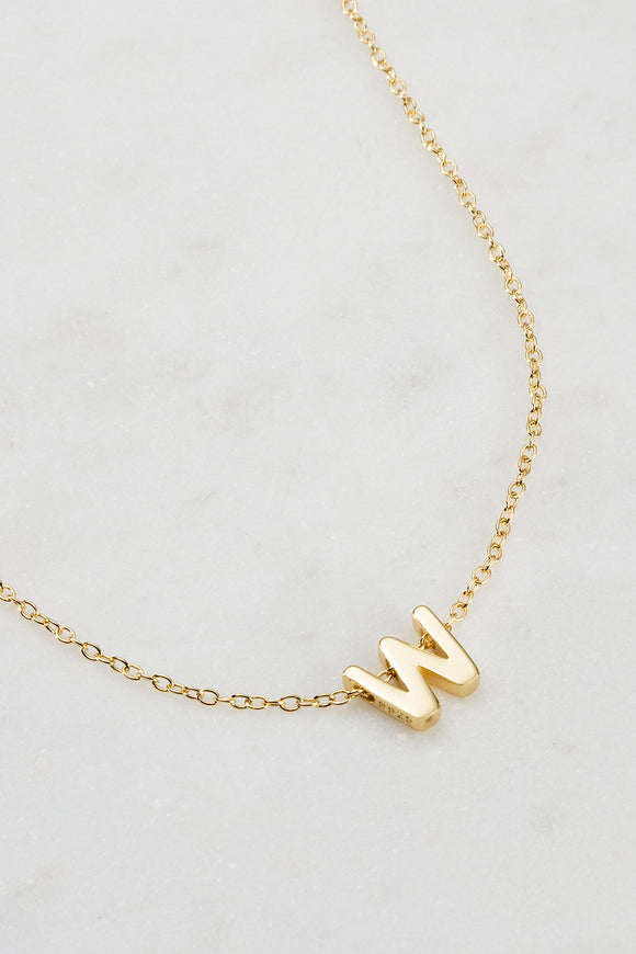 Letter Necklace - W