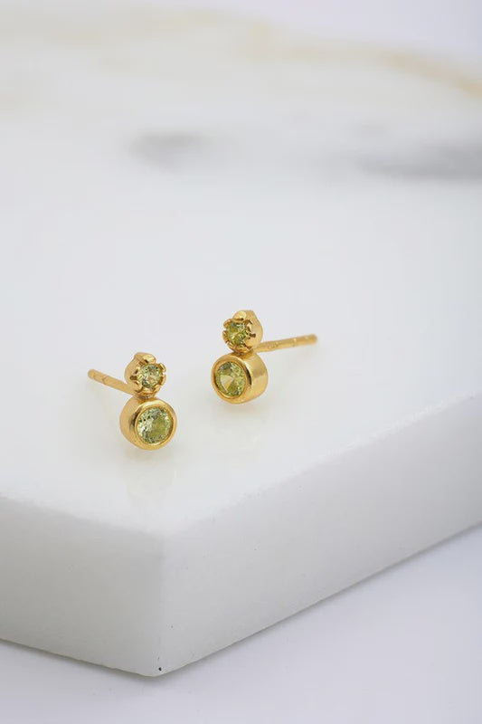 Zafino Earrings - Marnie Stud Green