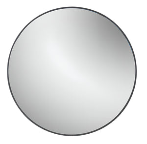 Round Metal Frame Wall Mirror Black - 80cm